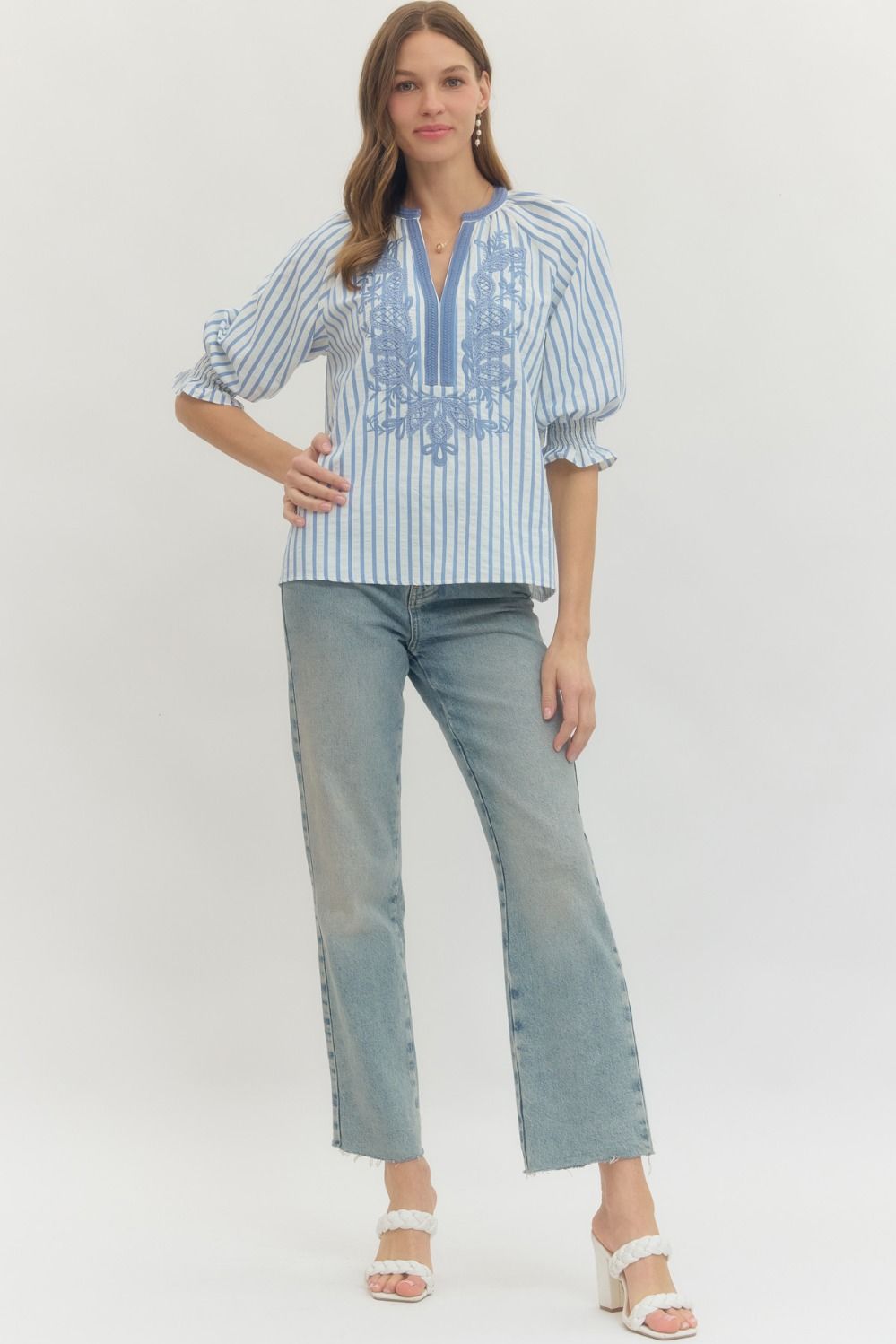 Christiana Striped Blouse