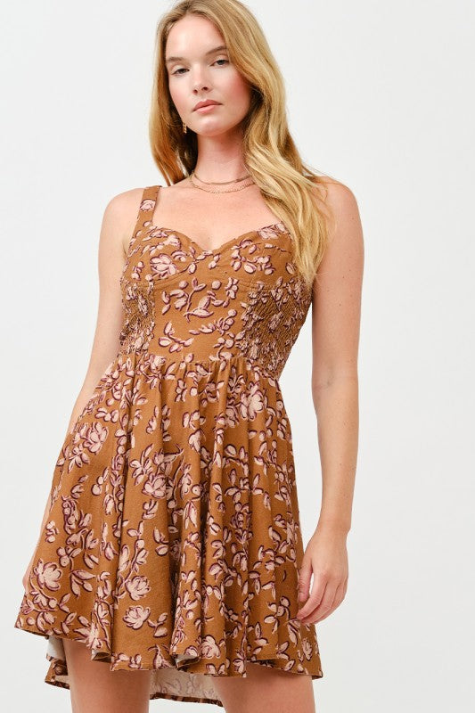 Zoe Smocked Mini Dress