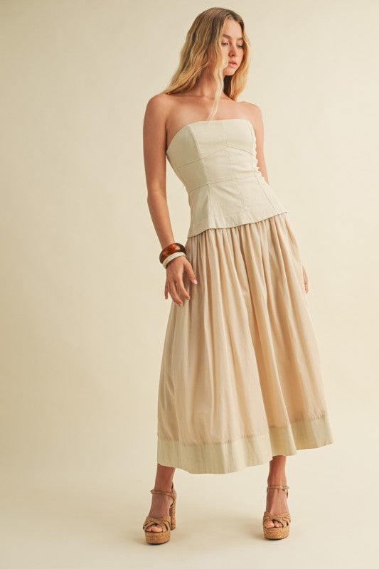 Reagan Drop Waist Corset Dress