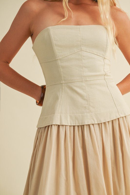 Reagan Drop Waist Corset Dress