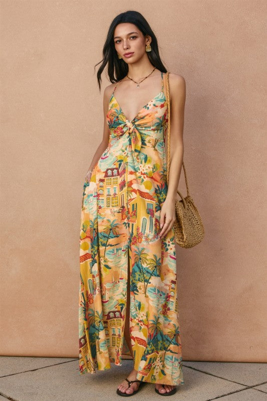 Cecile Knotted Maxi Dress