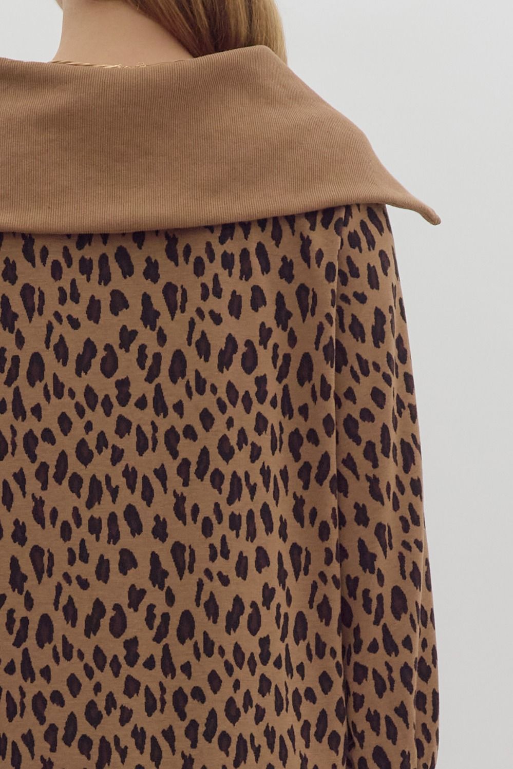 Diandra Leopard Half-Zip Dress