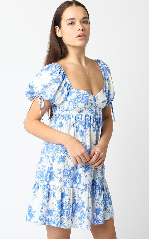 Hailey Floral Babydoll Mini Dress