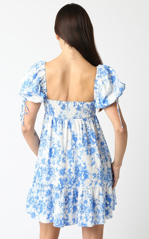 Hailey Floral Babydoll Mini Dress
