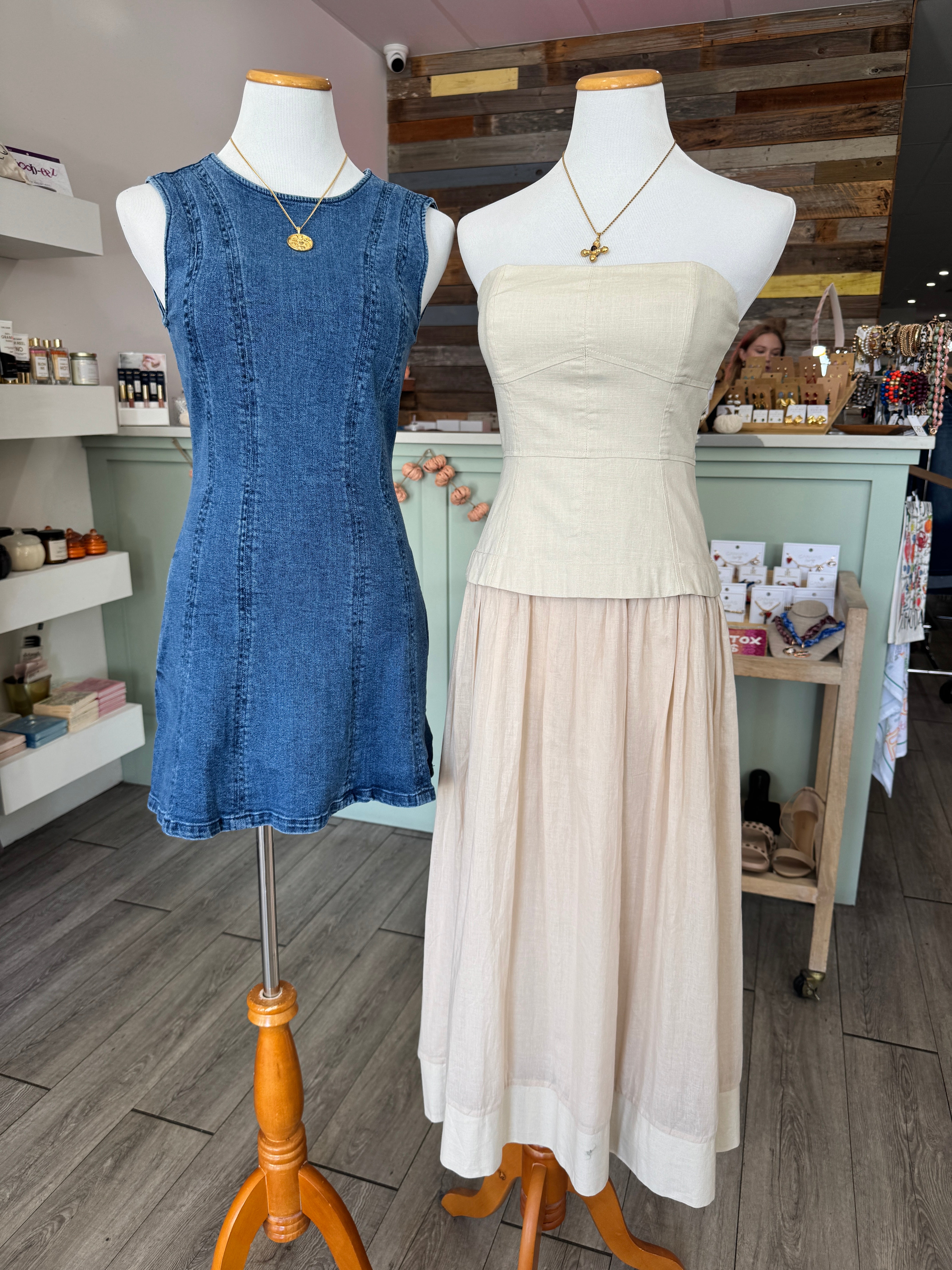 Reagan Drop Waist Corset Dress