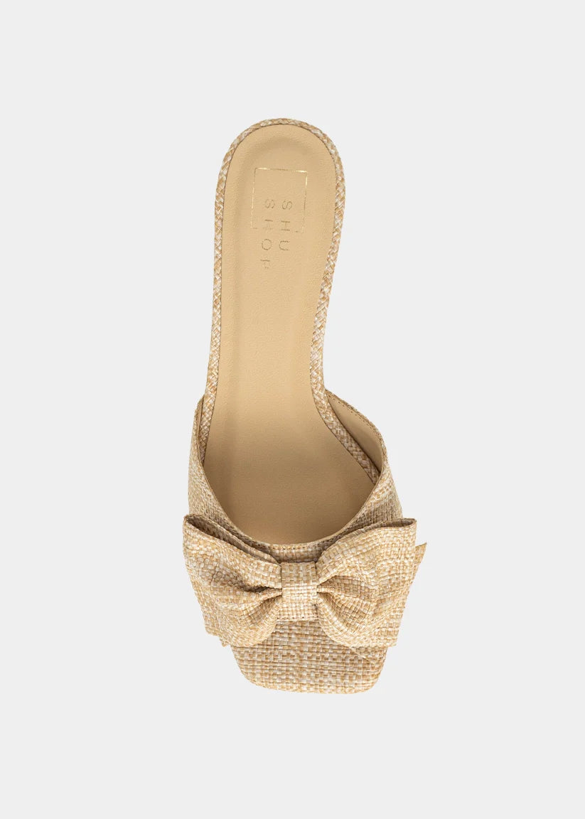 Estella Raffia Mini Heel