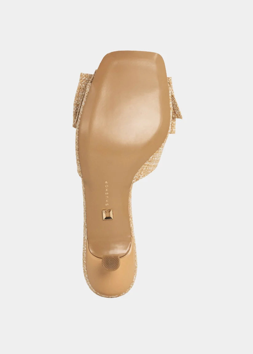 Estella Raffia Mini Heel