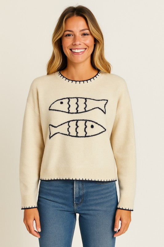 Double Fish Sweater
