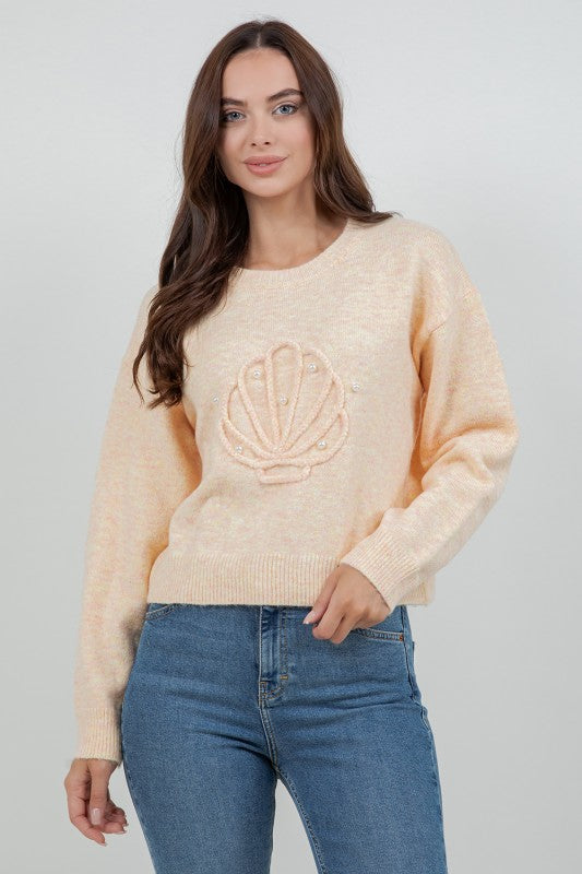 Pearl Seashell Sweater (Yellow)