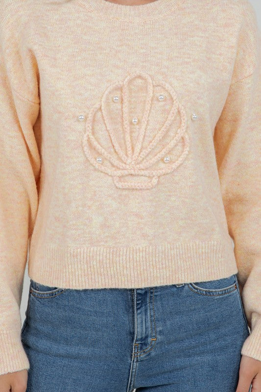 Pearl Seashell Sweater (Yellow)