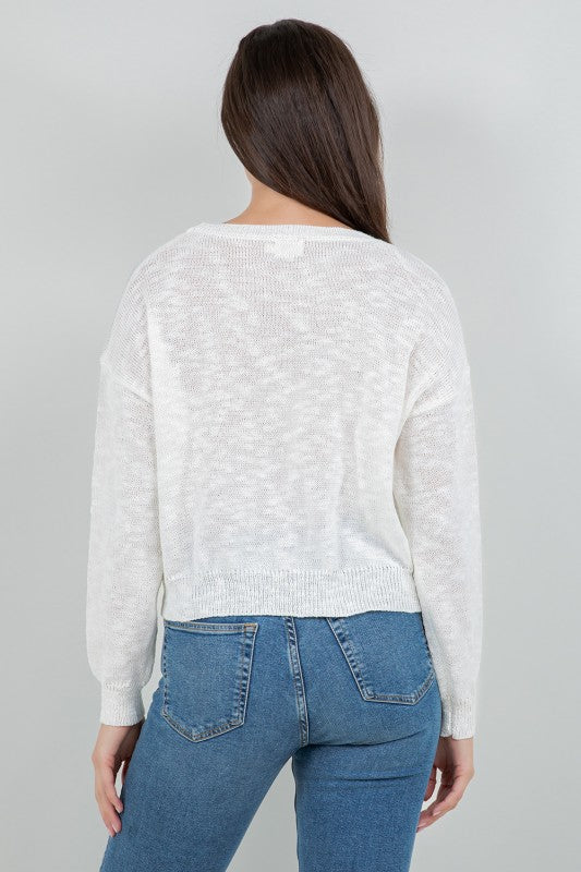Riley Beach Sweater (White)