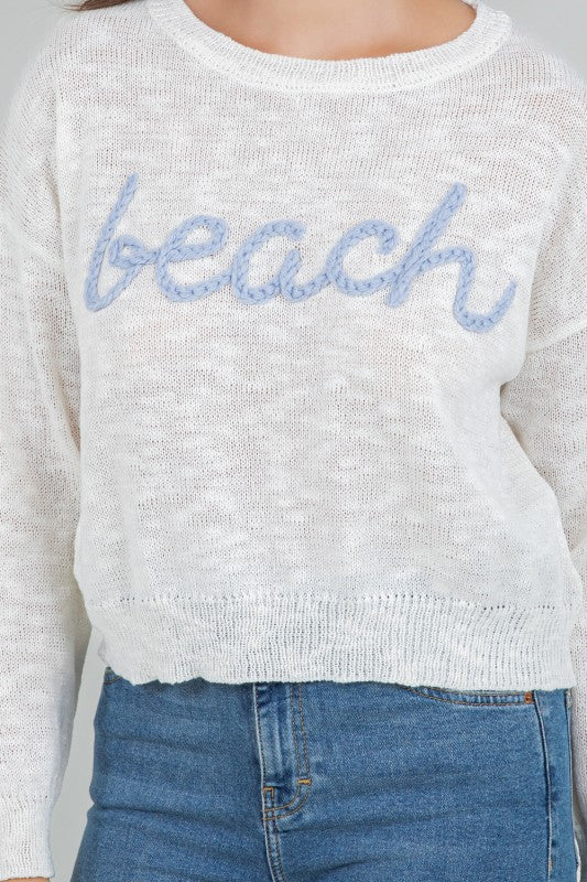 Riley Beach Sweater (White)