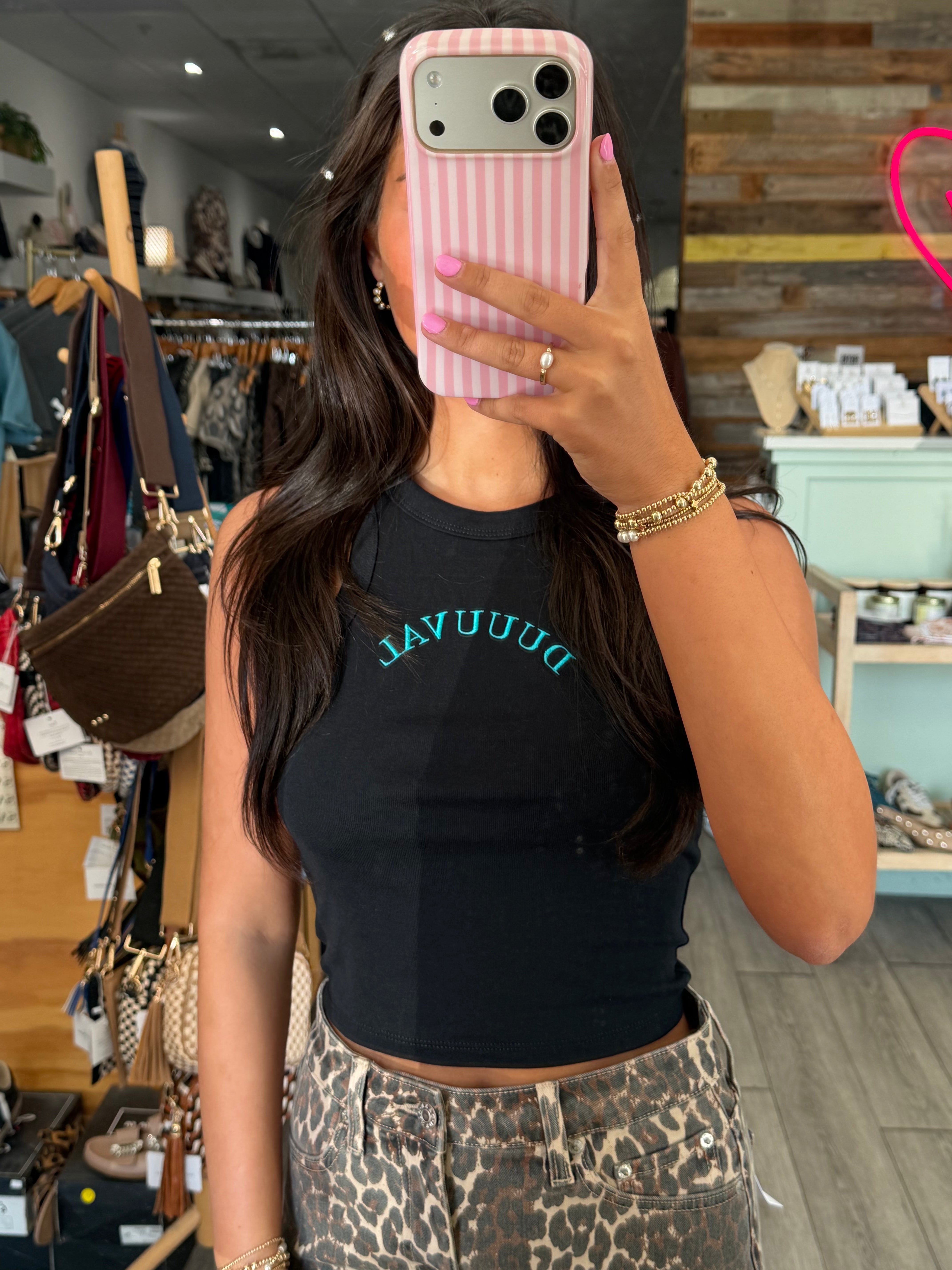 Duuuval Embroidered Racerback Tank