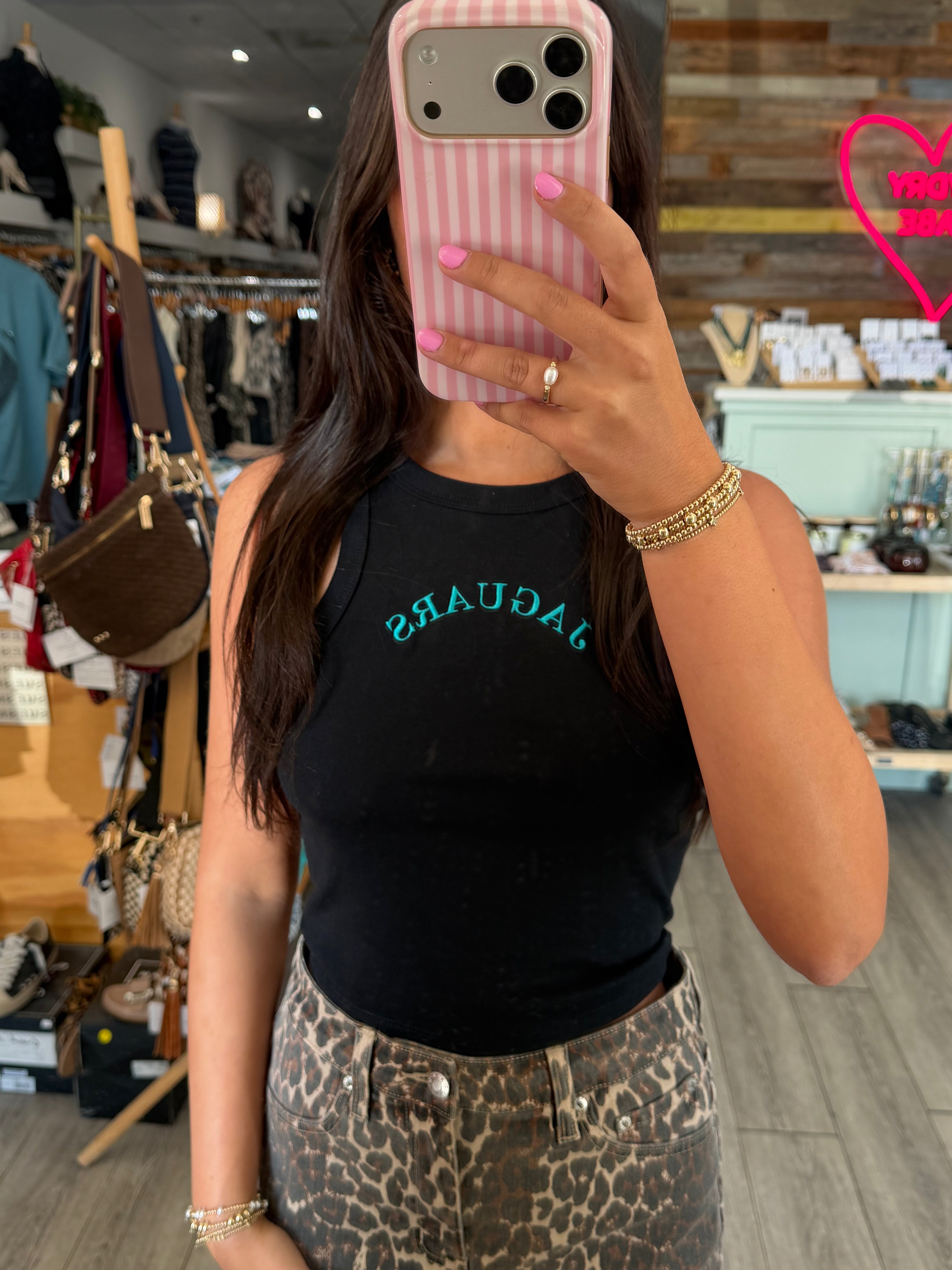 Jaguar Embroidered Racerback Tank