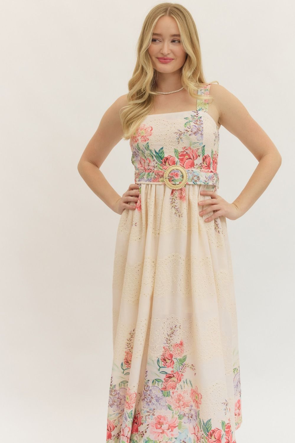 Kellie Botanical Print Midi Dress