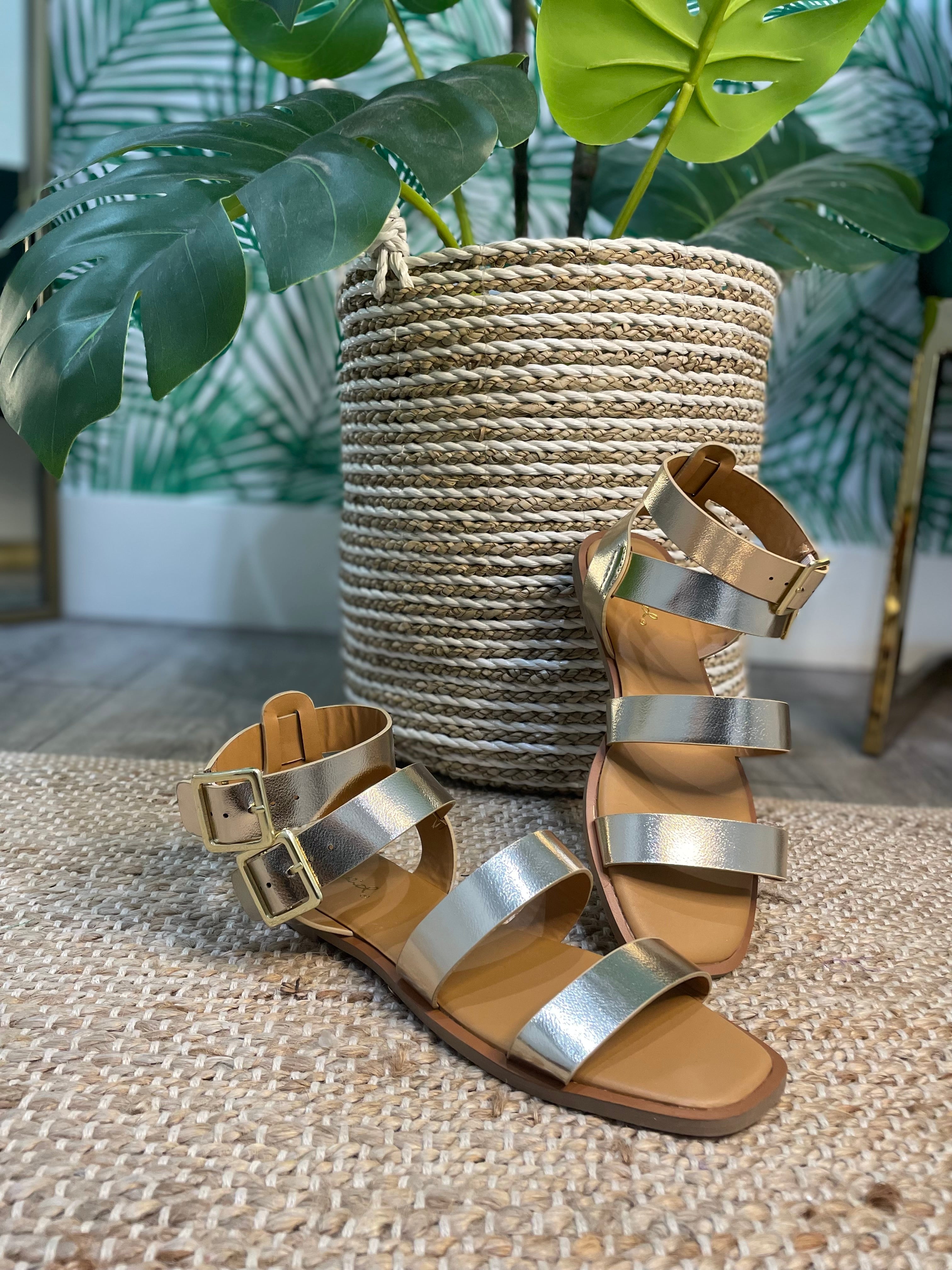 Indigo Metallic Sandal