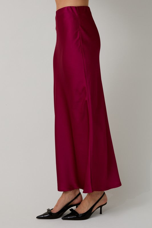 Candace Satin Midi Skirt