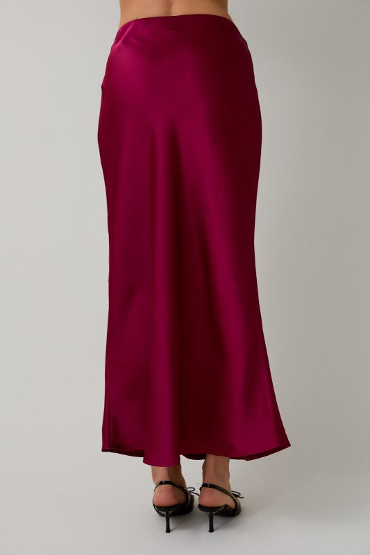Candace Satin Midi Skirt