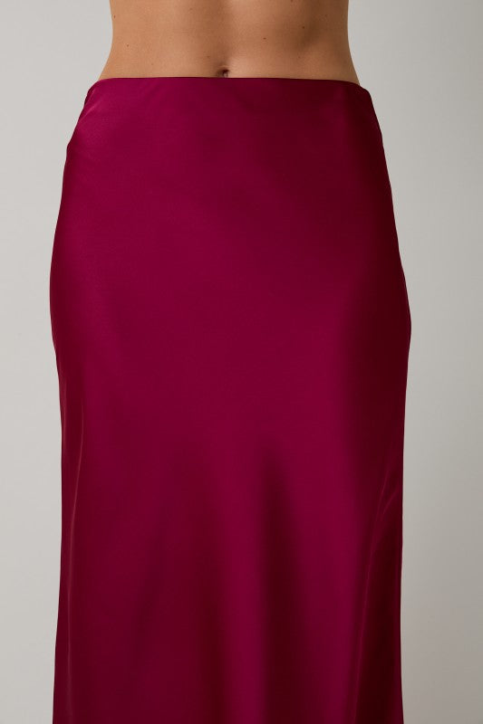 Candace Satin Midi Skirt