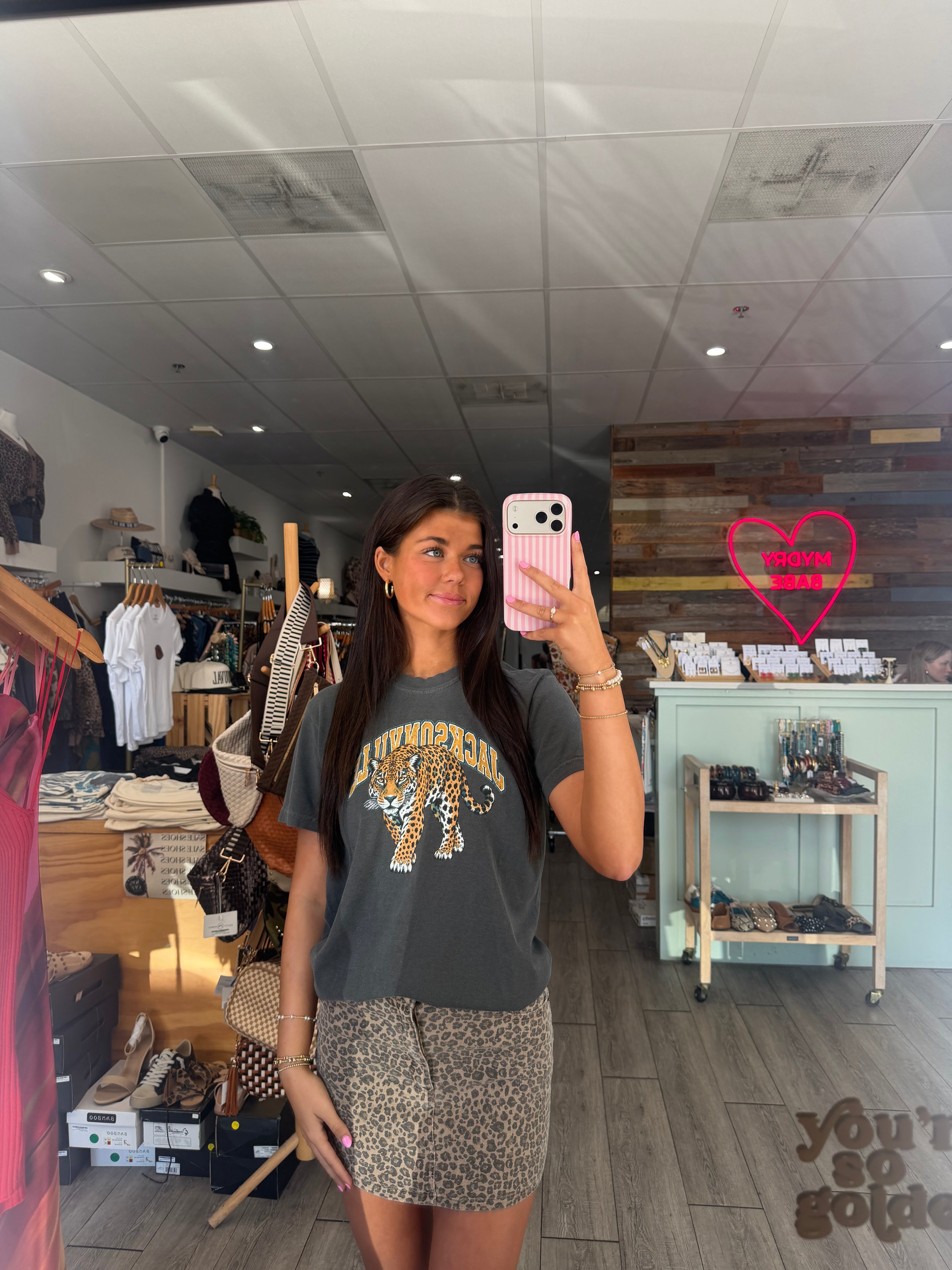 Jax Jaguar Graphic Tee  (Pepper)