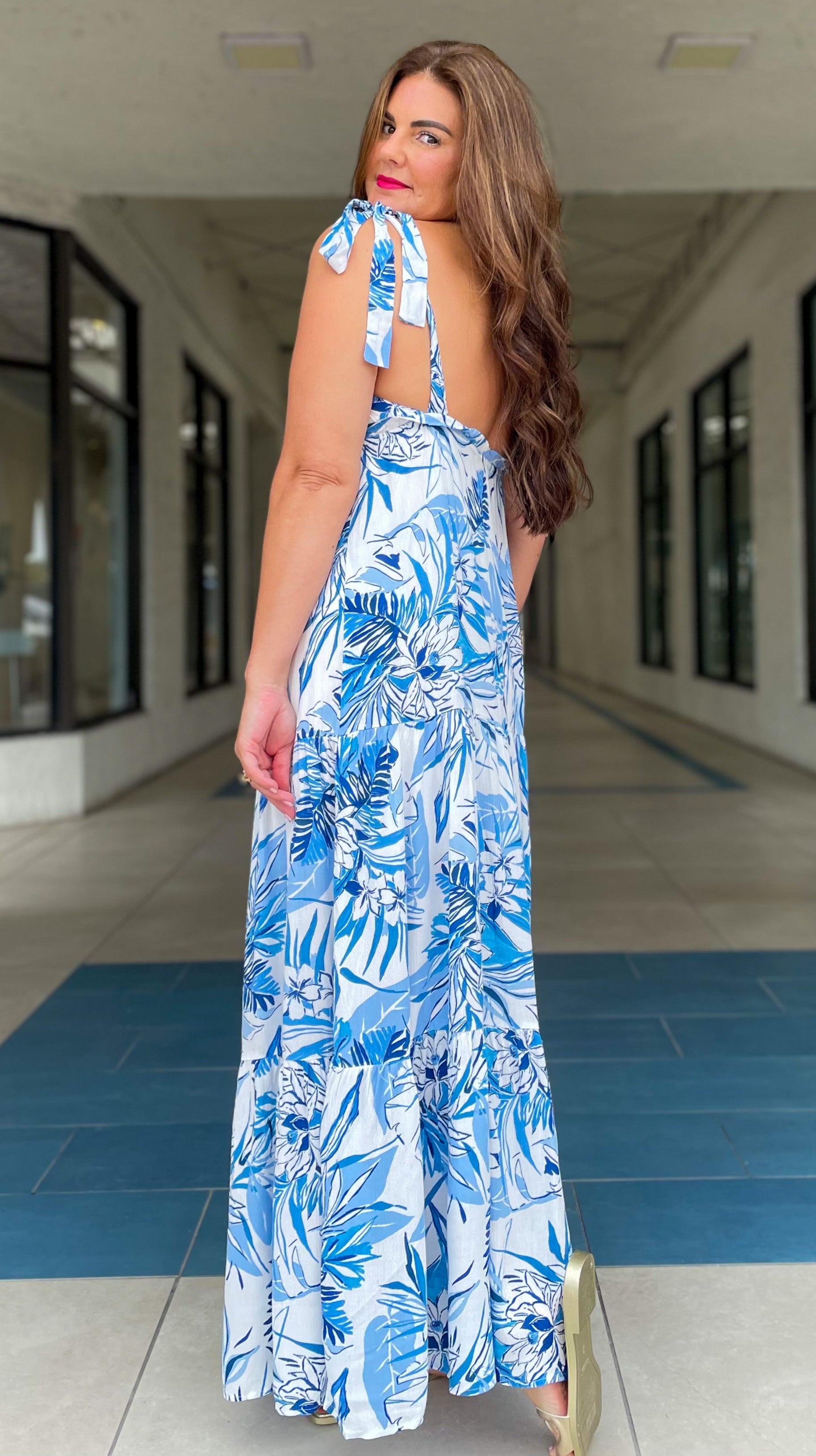 Marcella Tie Maxi Dress