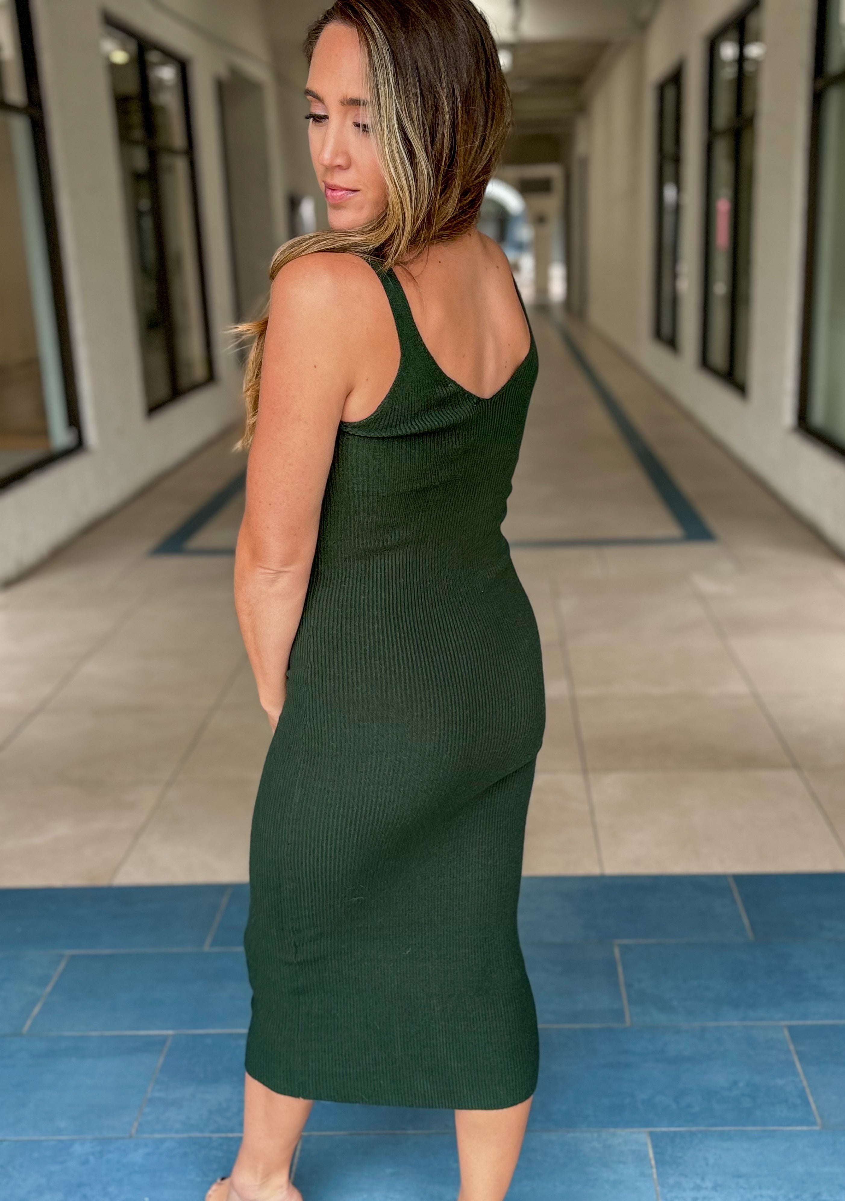 Jozie Knit Dress (Hunter Green)