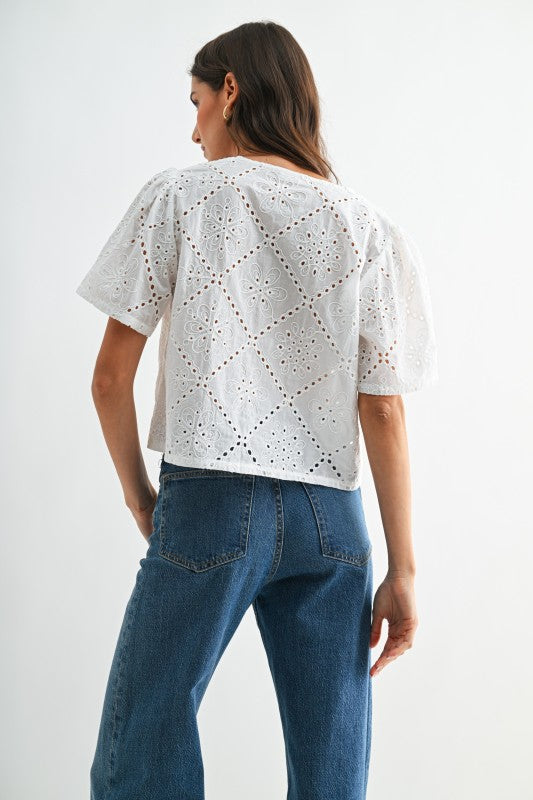 Janey Eyelet Blouse