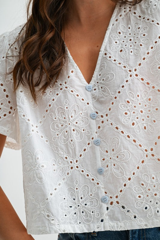 Janey Eyelet Blouse