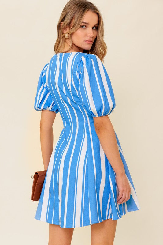 Karry Striped Mini Dress