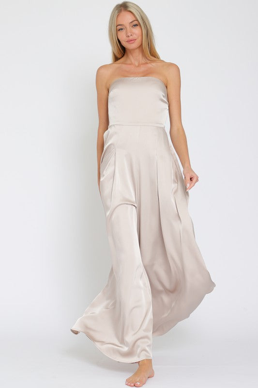 Cally Tie Jumpsuit (Champagne)