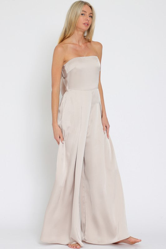 Cally Tie Jumpsuit (Champagne)