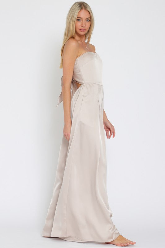 Cally Tie Jumpsuit (Champagne)