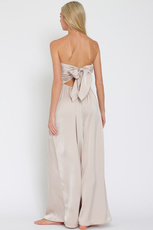 Cally Tie Jumpsuit (Champagne)
