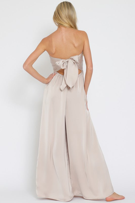 Cally Tie Jumpsuit (Champagne)