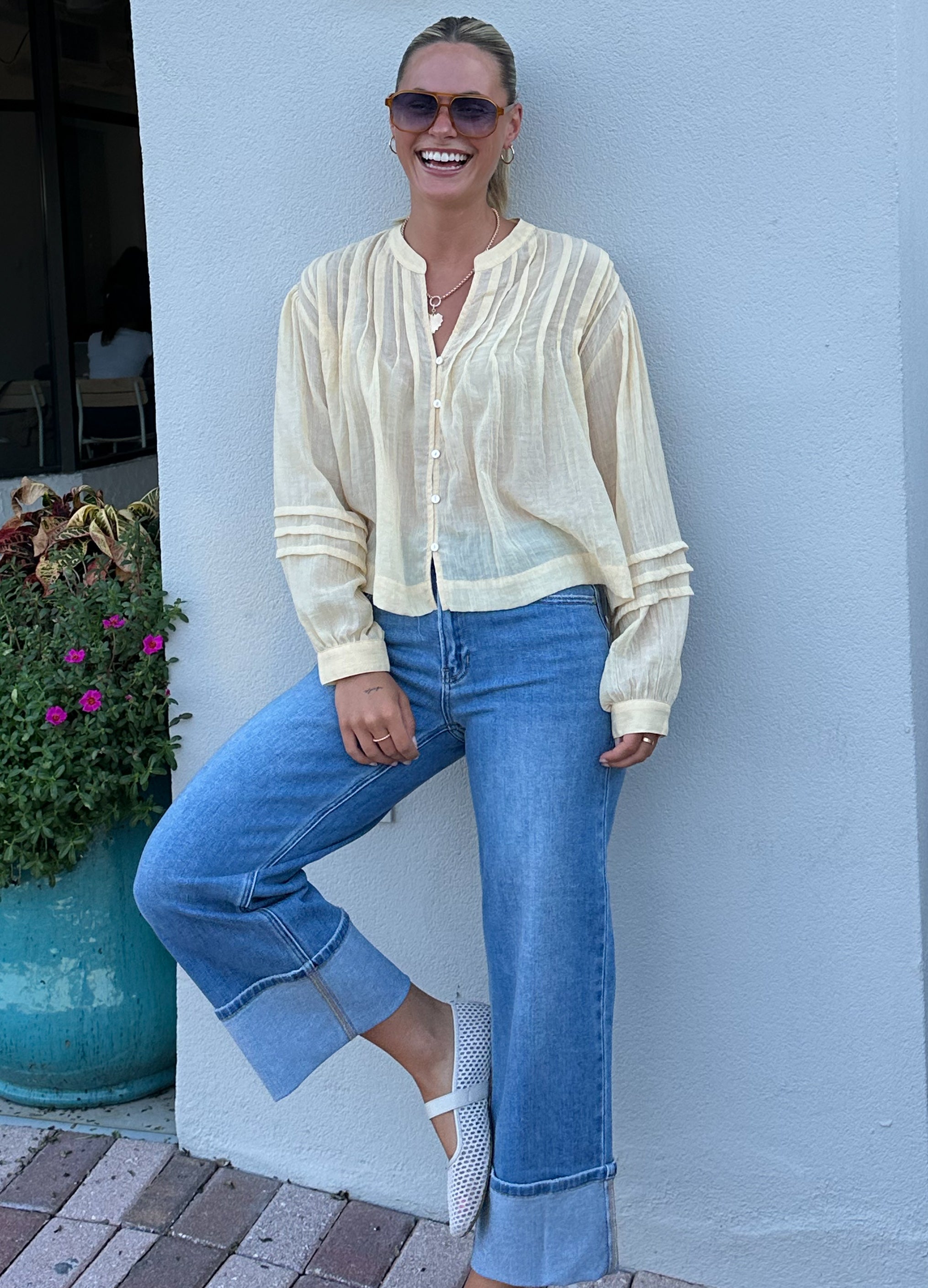 Hannah Pintuck Blouse