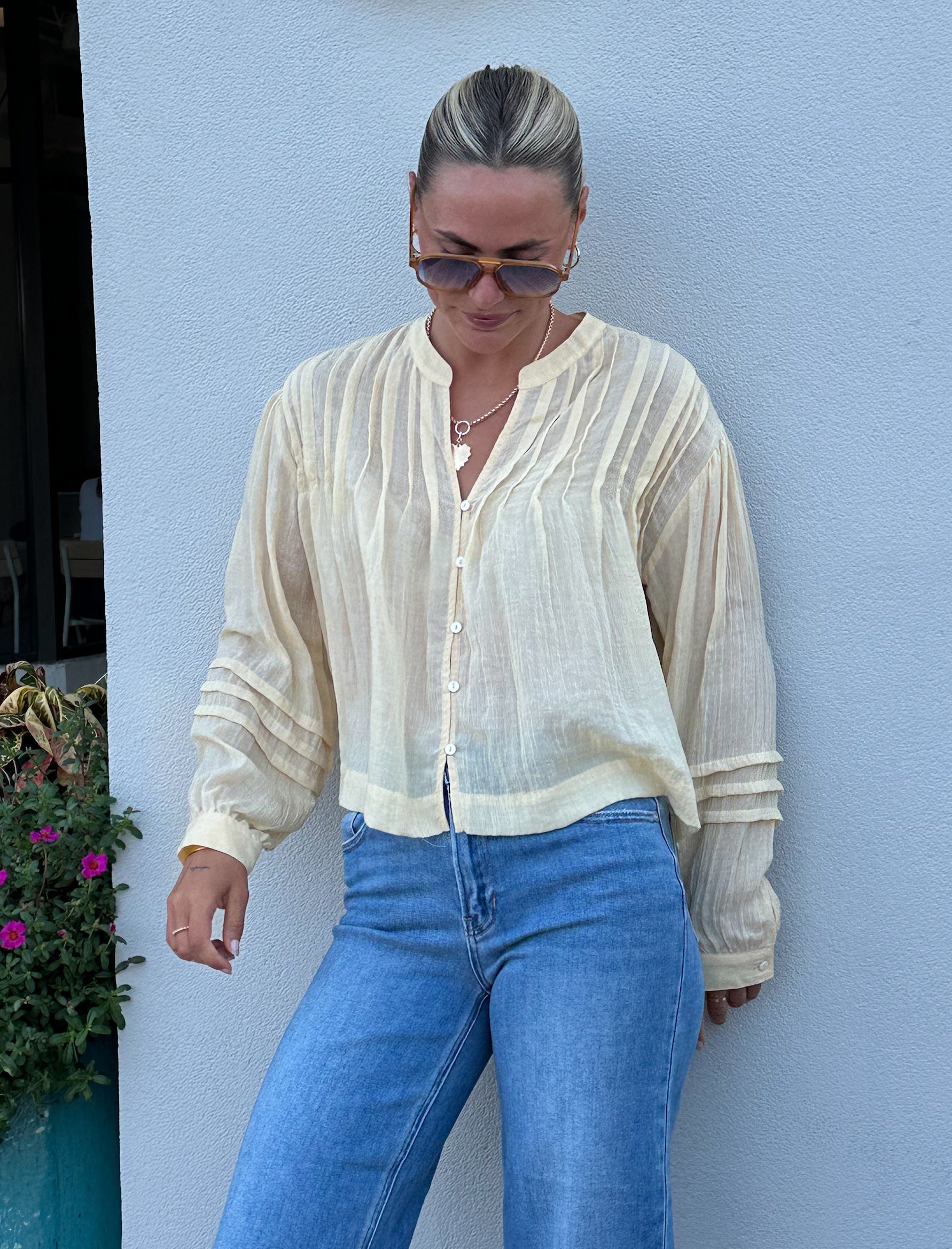 Hannah Pintuck Blouse