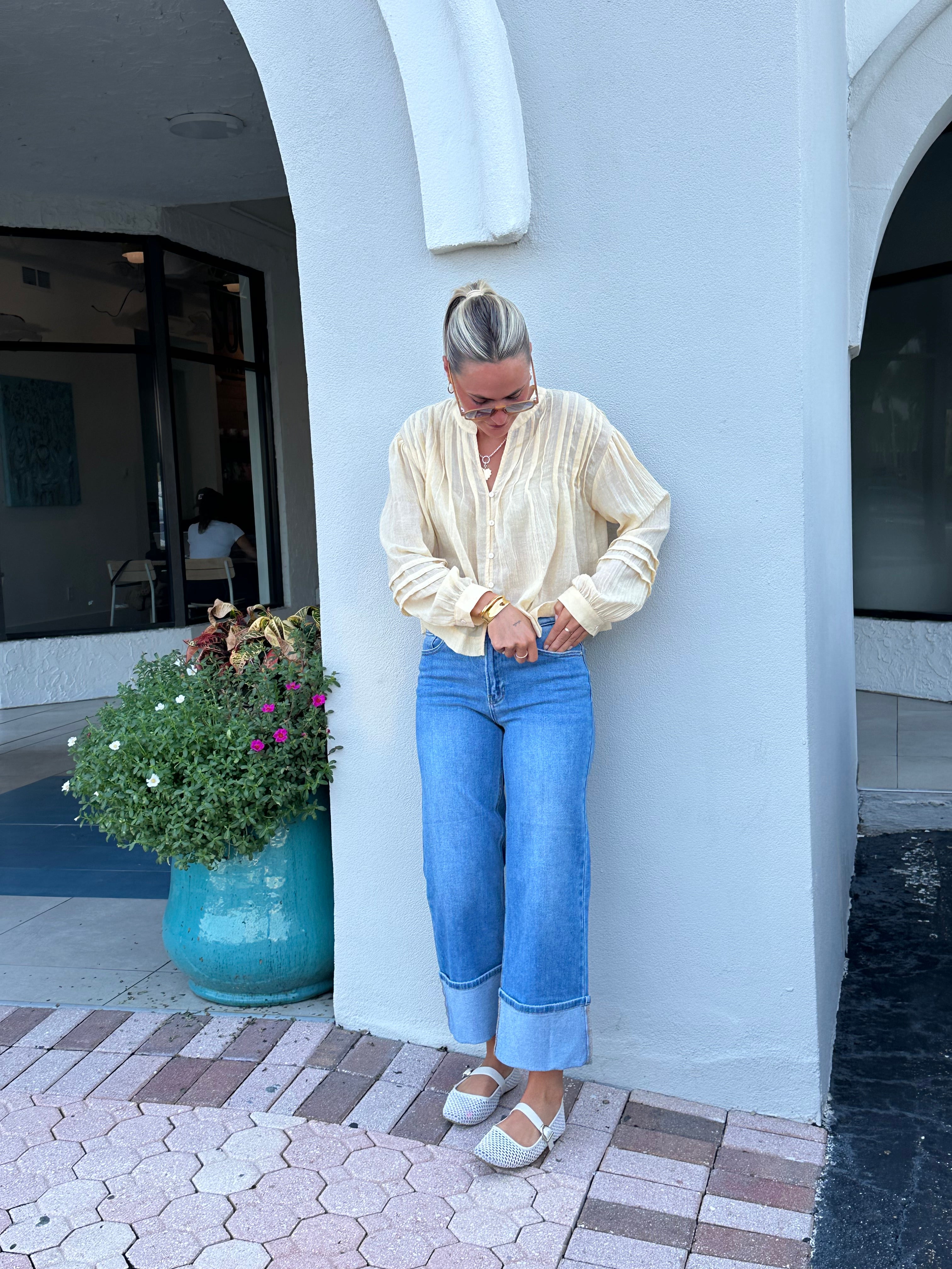 Finn Cuffed Crop Denim