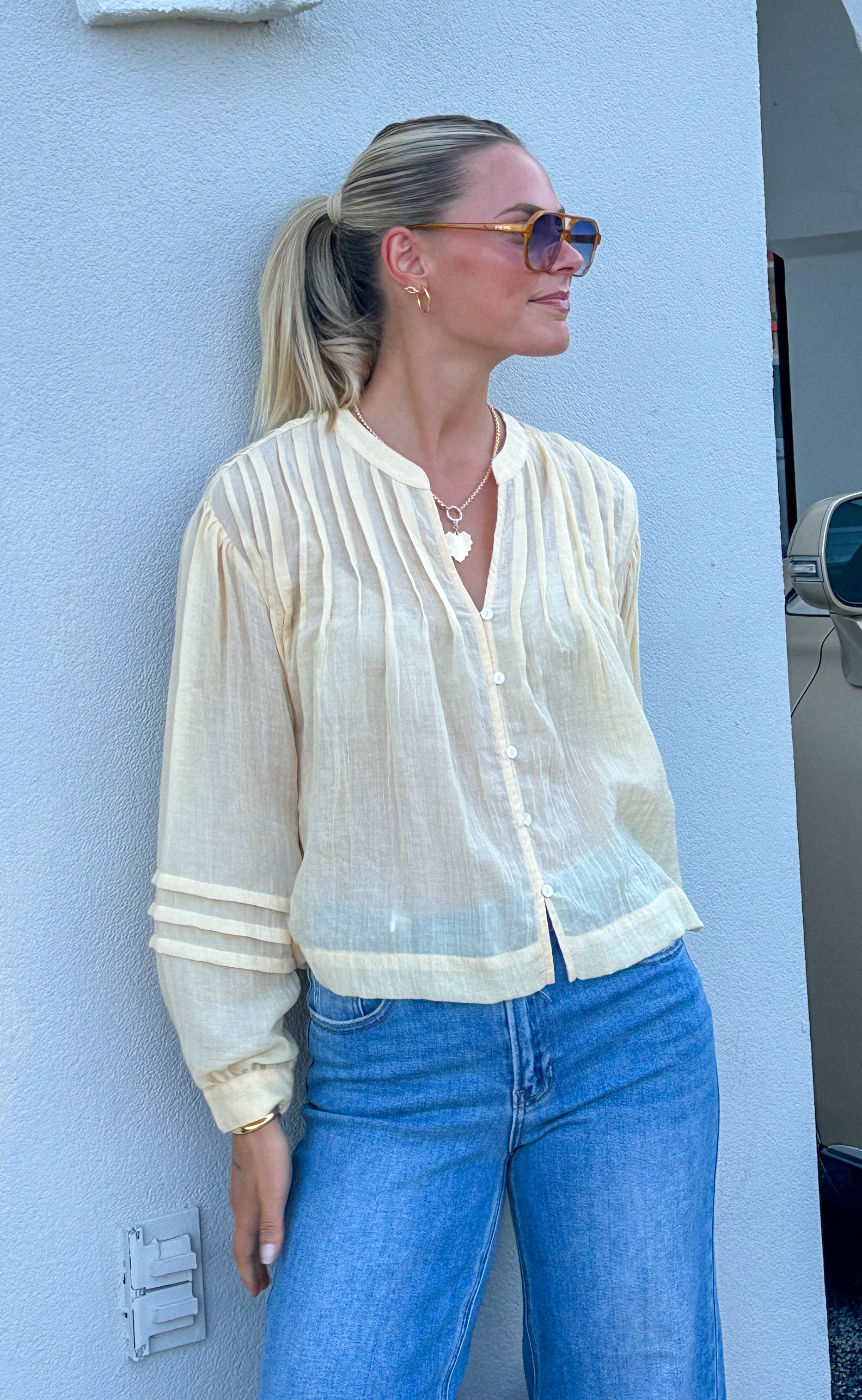 Hannah Pintuck Blouse