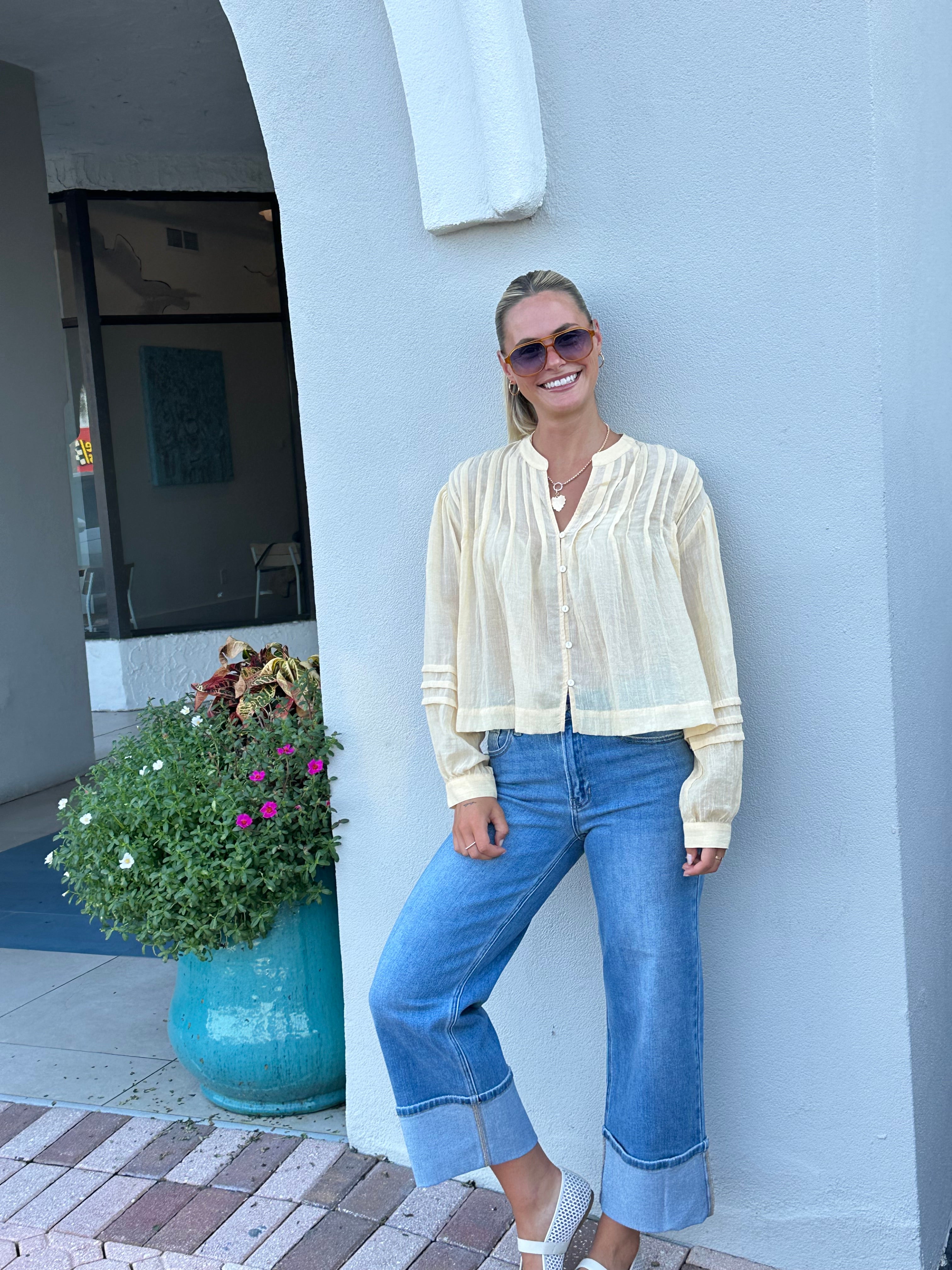 Hannah Pintuck Blouse