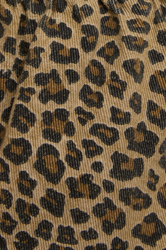 Kelsie Leopard Flare Shorts