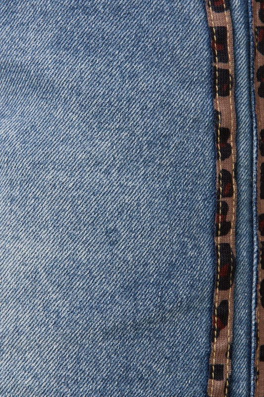 Tiana Leopard Ribbon Detail Shorts