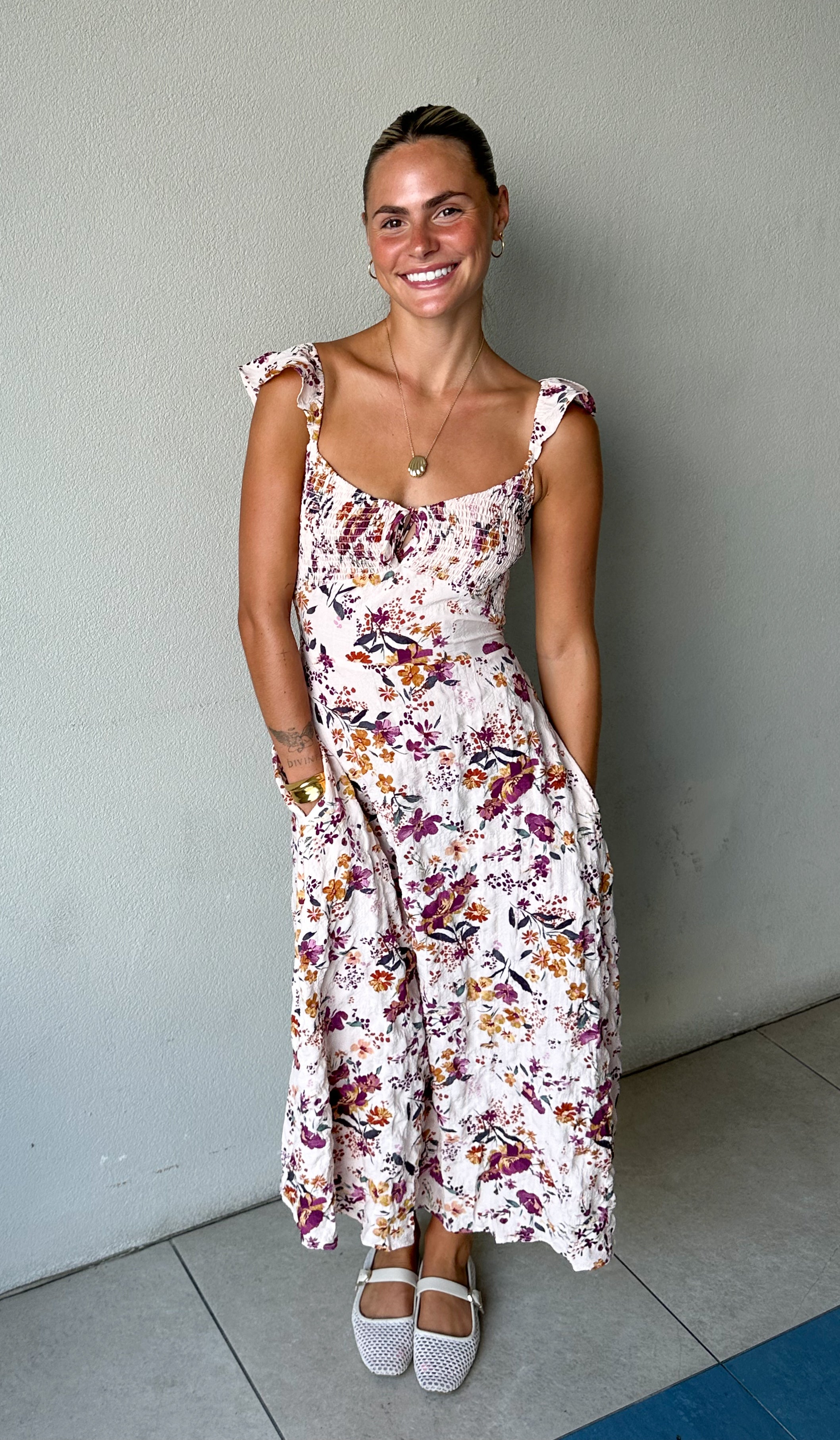 Estella Floral Midi Dress