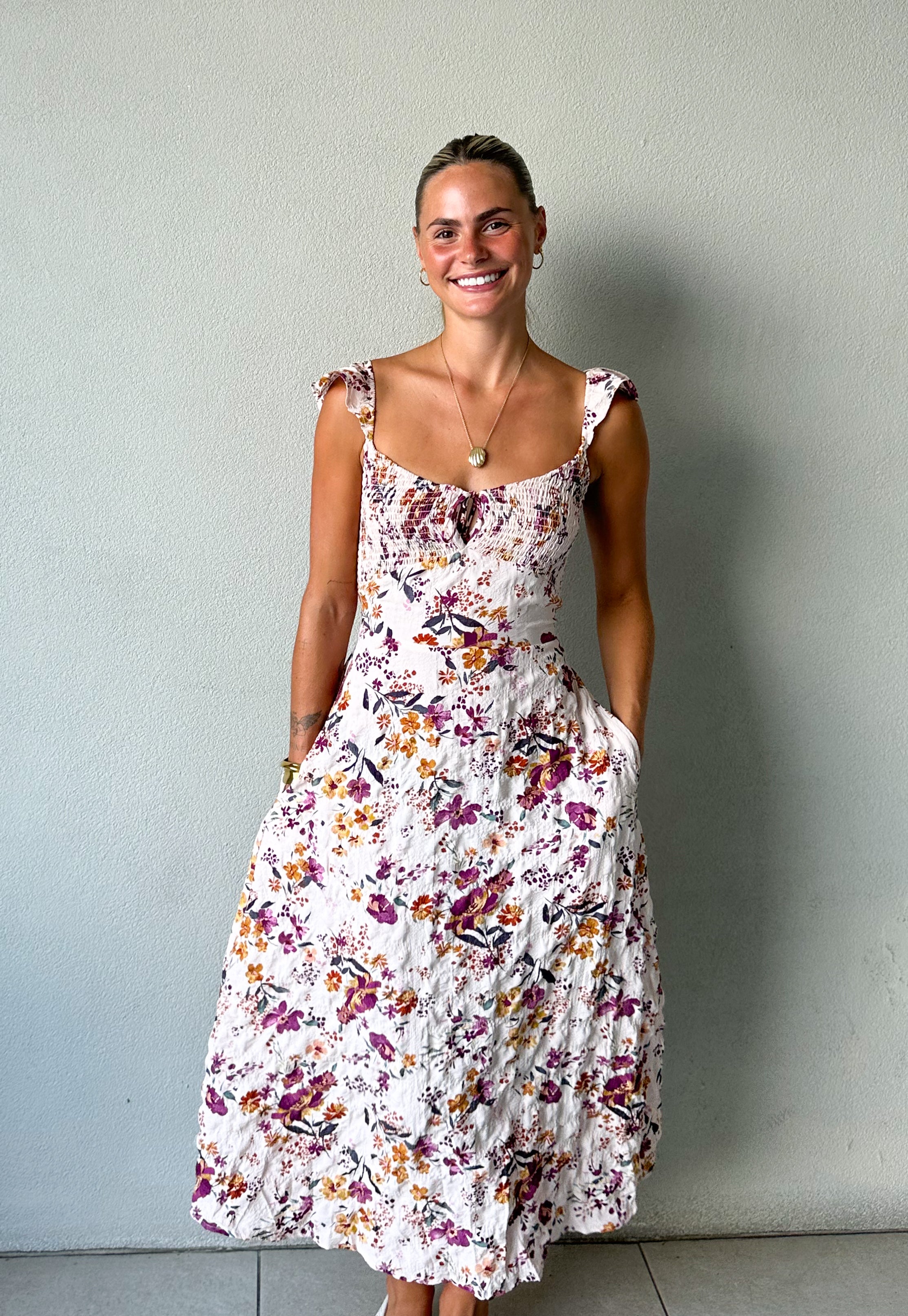 Estella Floral Midi Dress