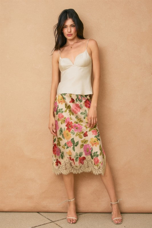 Elizabeth Floral Lace Skirt