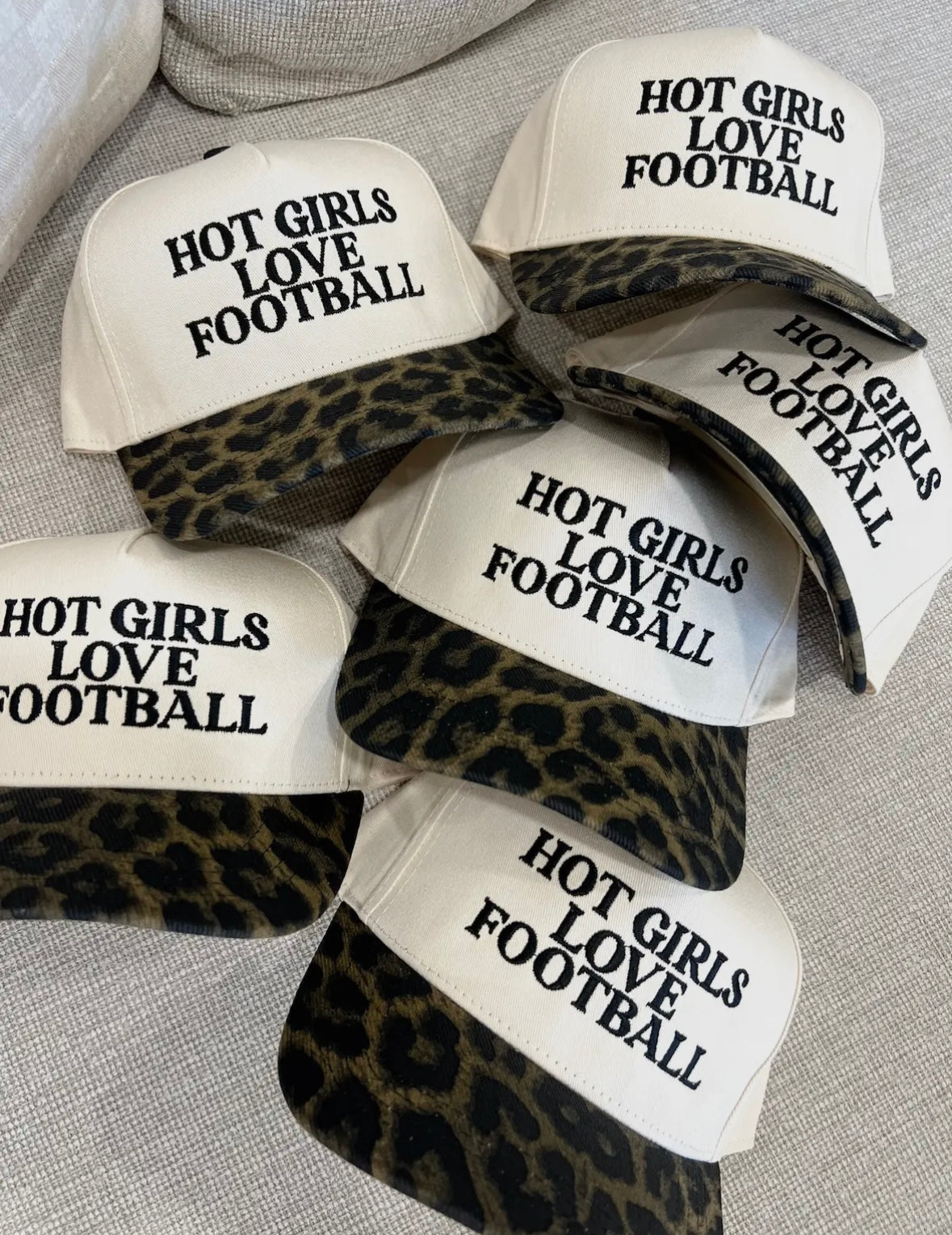 Hot Girls Love Football Hat (Leopard)