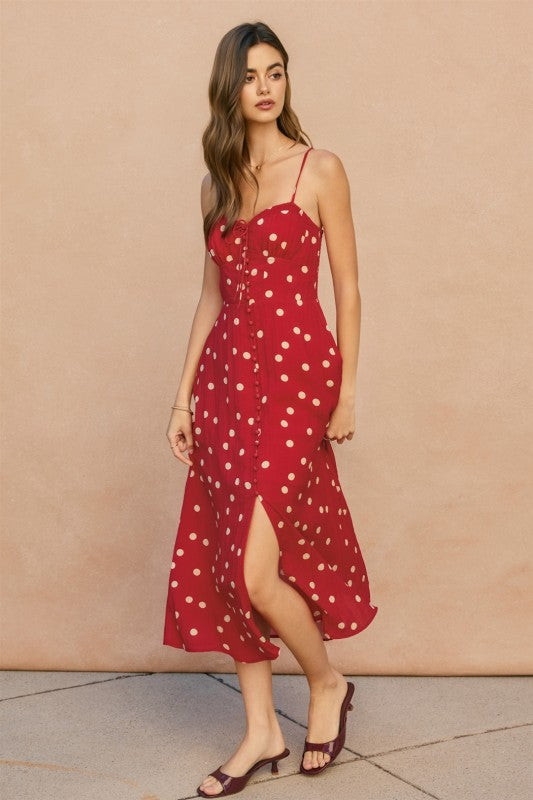 Marianne Polka Dot Midi Dress