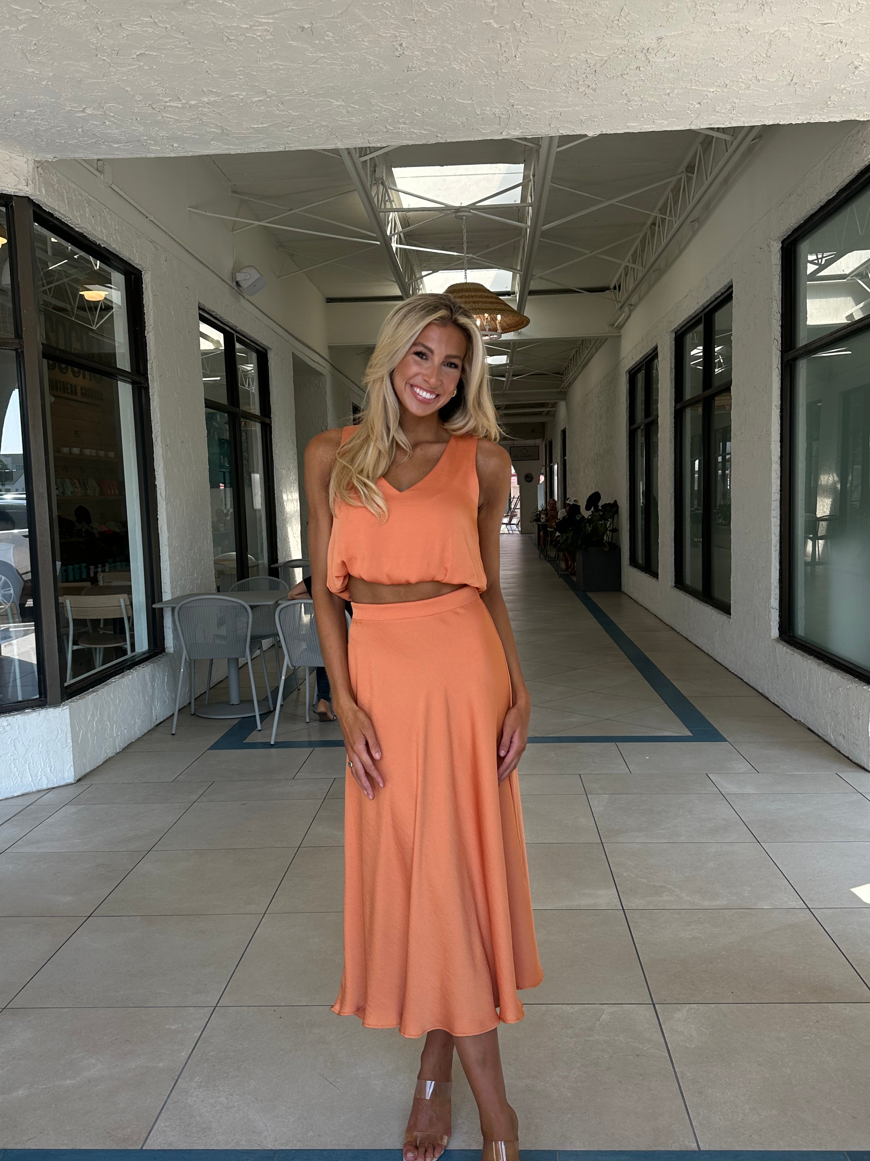 Joane Midi Skirt (Pumpkin)