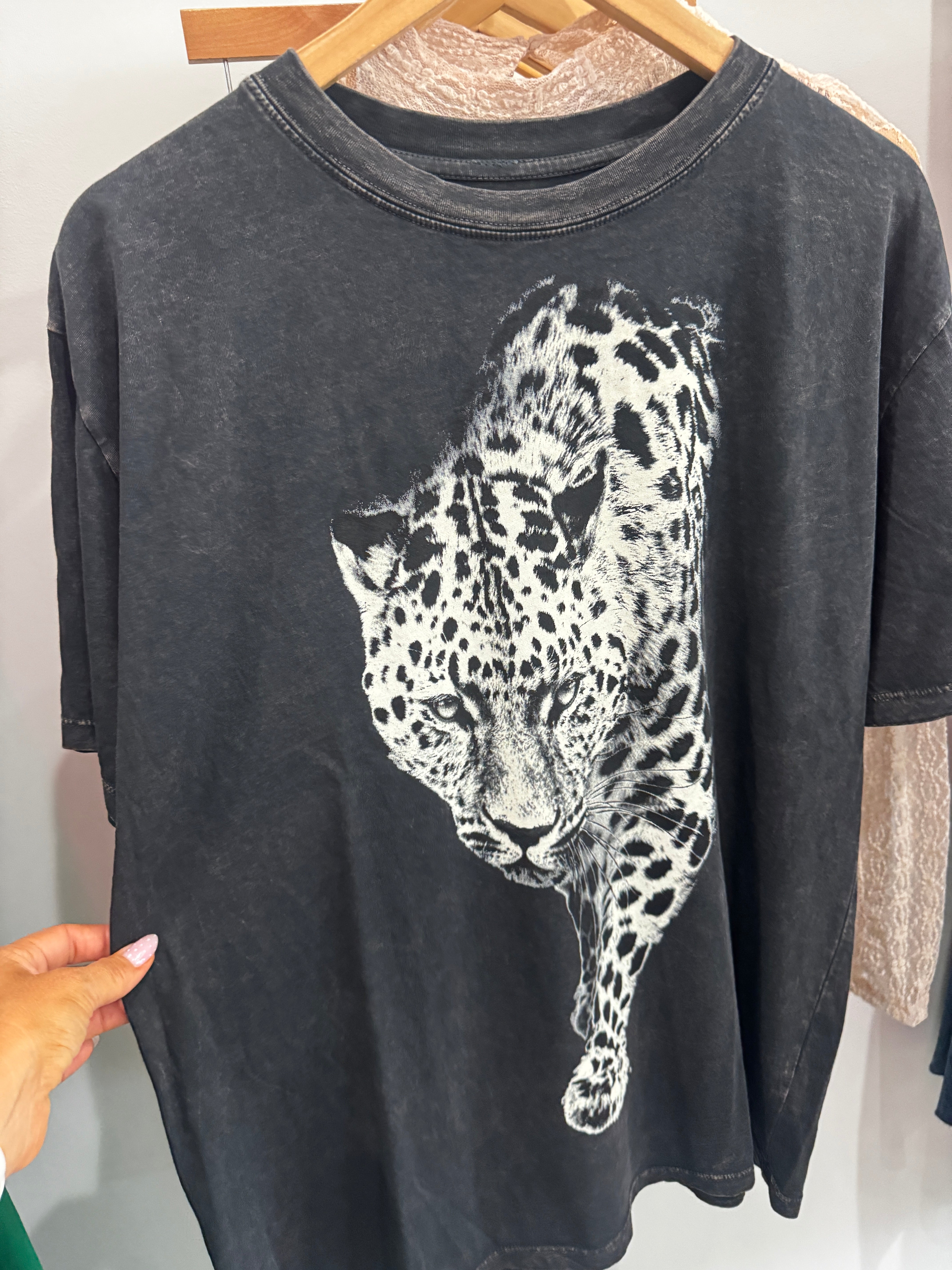 Leopard Oversized Tee (Black)