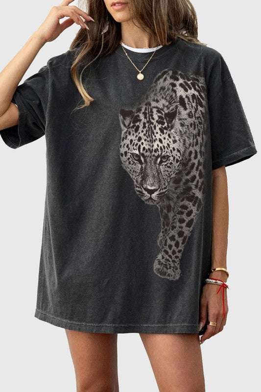 Leopard Oversized Tee (Black)