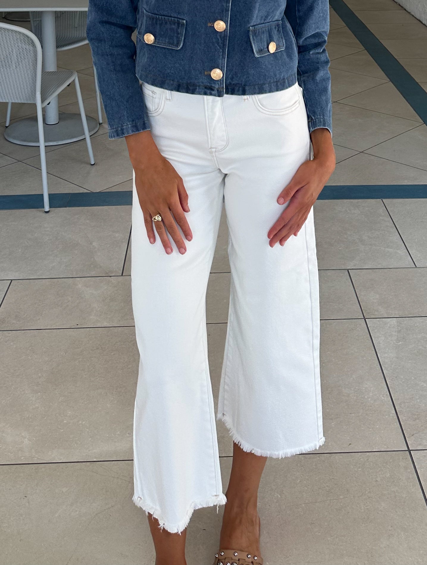 Izzy Tummy Control High Rise Crop Wide Pants